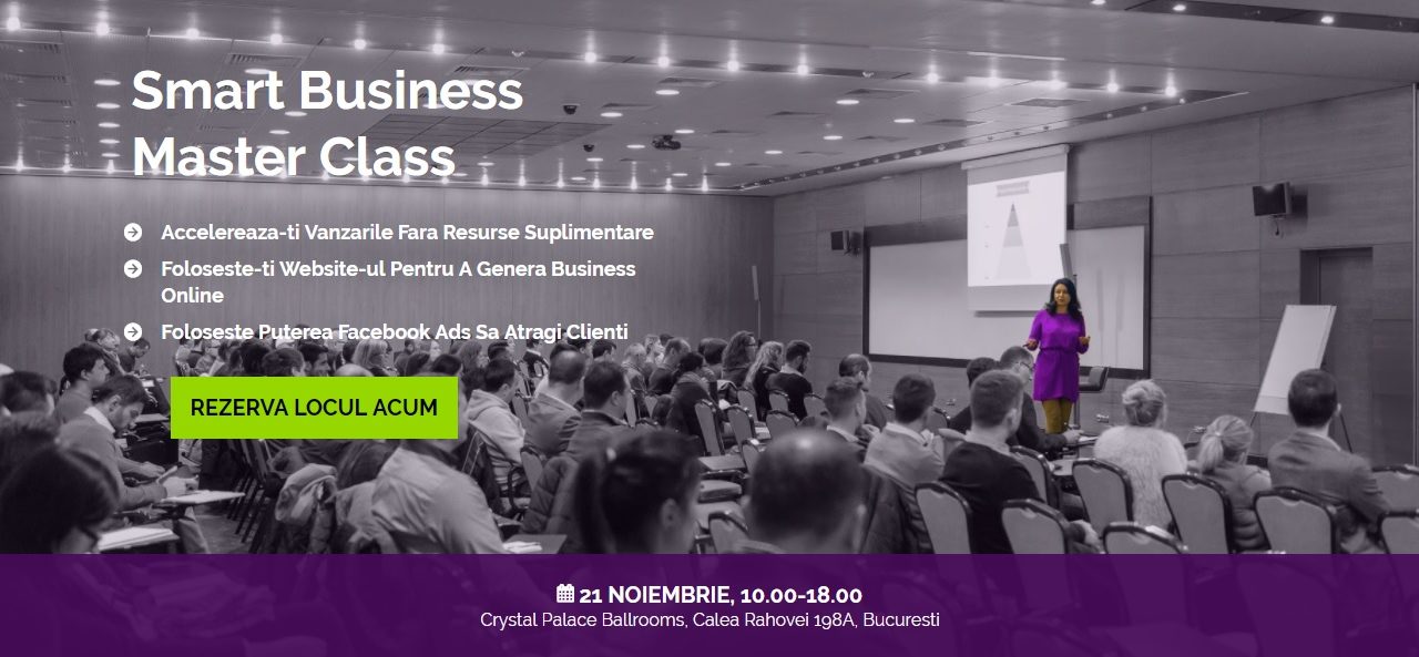 21 noiembrie, Bucuresti, Smart Business Master Class