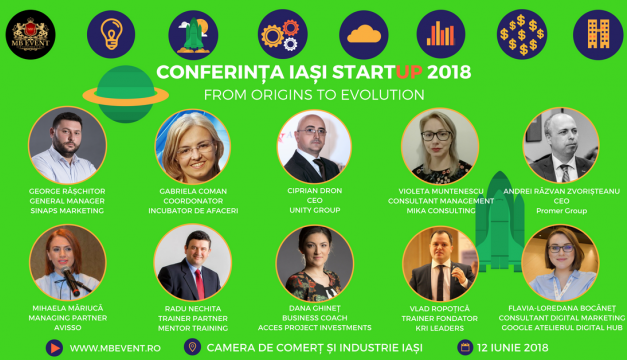 12 Iunie – Conferința Iași StartUP 2018 – From Origins to Evolution
