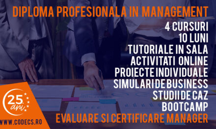 Septembrie 2022 – DIPLOMA PROFESIONALA IN MANAGEMENT CODECS