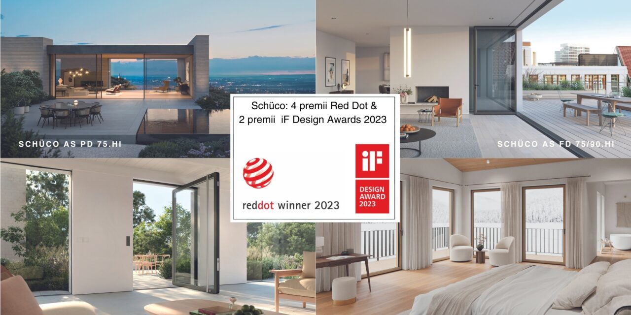 Design de calitate recunoscut la nivel internațional: Schüco a primit premiile Red Dot și Design Awards 2023