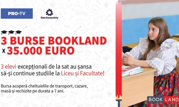 Au început înscrierile pentru Bursele BookLand, în valoare de 35.000 euro fiecare. Trei elevi excepționali de la sat au șansa să ȋşi continue studiile la Liceu şi Facultate!