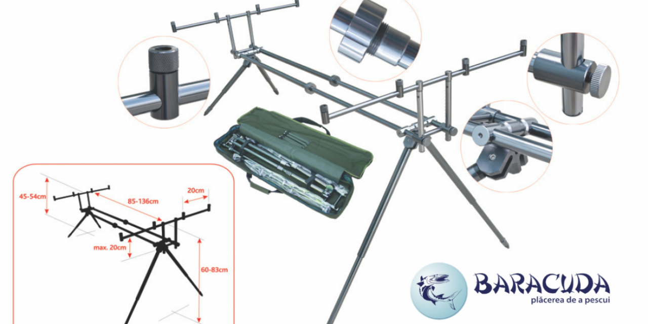 Pescuit la crap cu Baracuda: rod pod și avertizoare speciale, care te pot face un pescar de succes